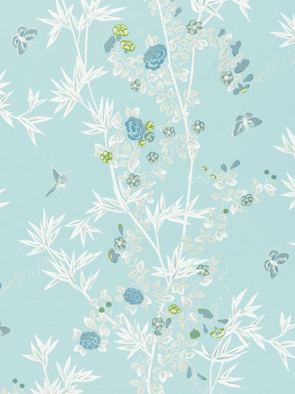SCALAMANDRE  JARDIN DE CHINE PRINT FABRIC CIEL   - SC 000316608 NEW SKU # SC166080003