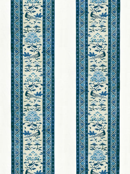 SCALAMANDRE  ROYAL PEONY LINEN PRINT FABRIC PORCELAIN   - SC 000316613 NEW SKU # SC166130003