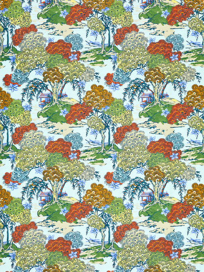 SCALAMANDRE  SEA OF TREES PRINT FABRIC KALEIDESCOPE   - SC 000316627 NEW SKU # SC166270003