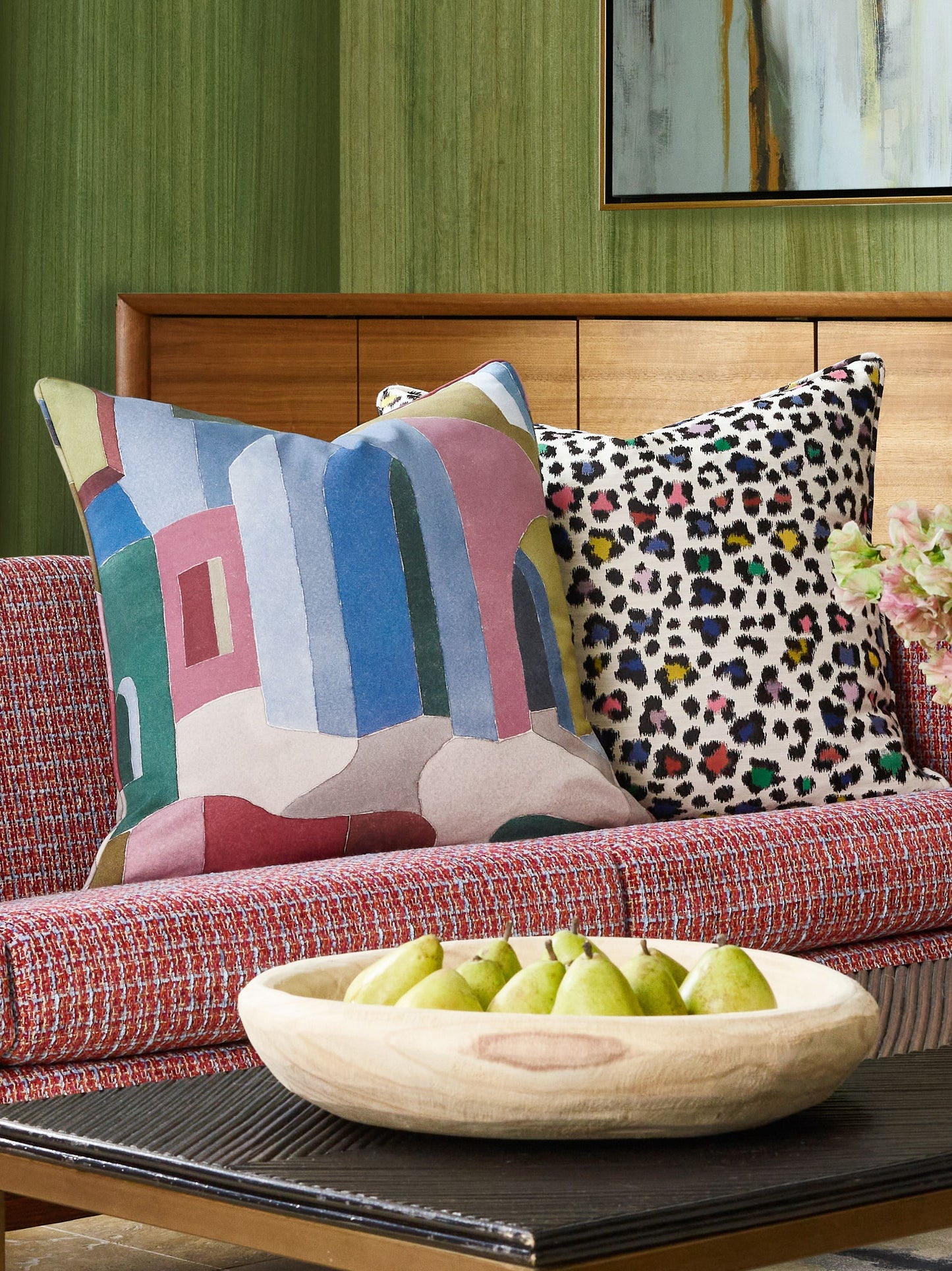 SCALAMANDRE  RIAD COTTON PRINT FABRIC JEWEL   - SC 000316637 NEW SKU # SC166370003