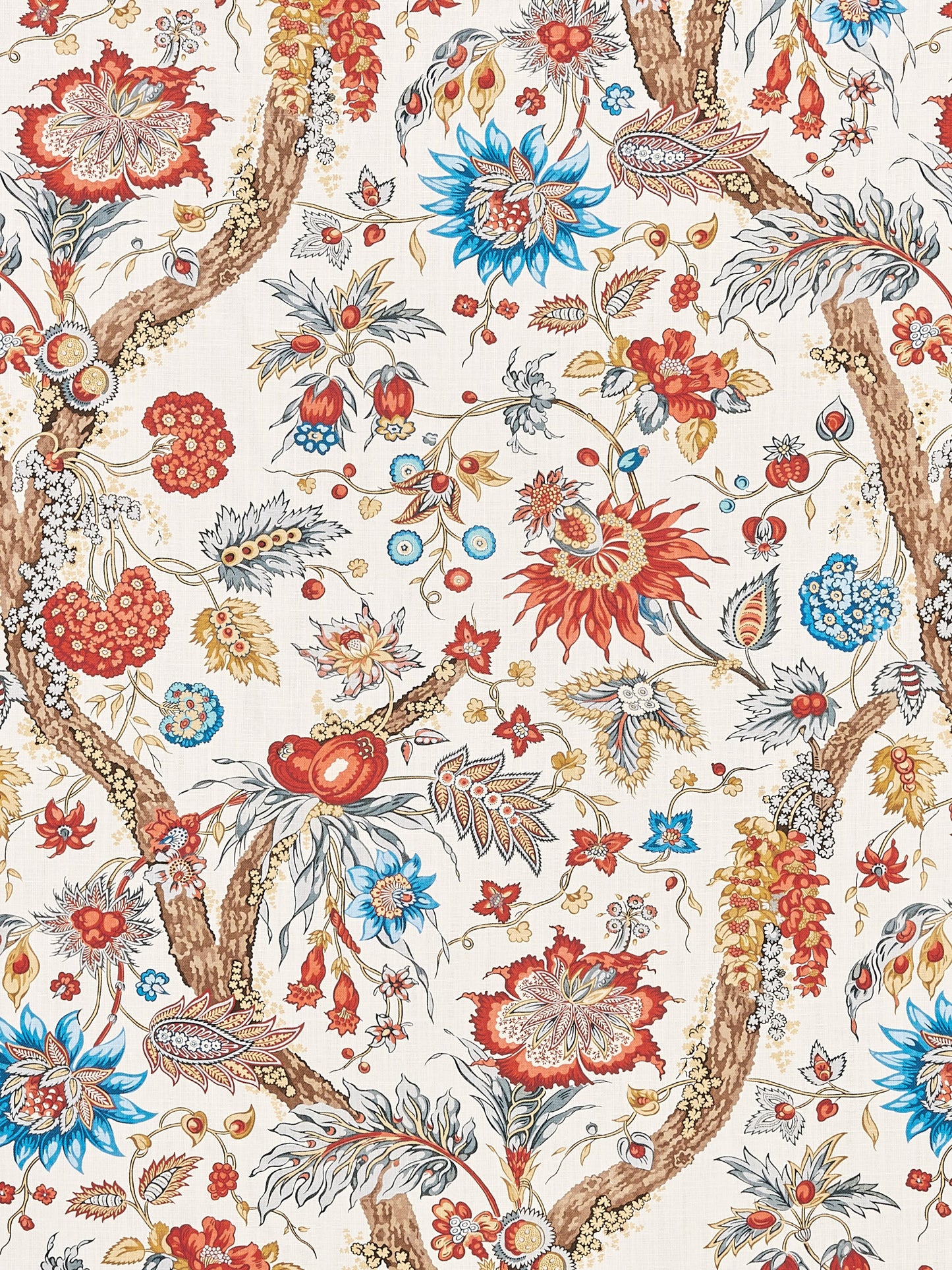 SCALAMANDRE  FLEURS TROPICALES FABRIC AUTUMN MULTI   - SC 000316647