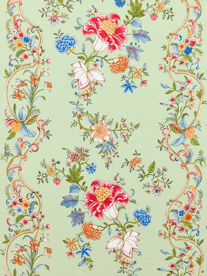 SCALAMANDRE  CAMELLIA TRELLIS FABRIC SEAFOAM POSEY   - SC 000316648 NEW SKU # SC166480003