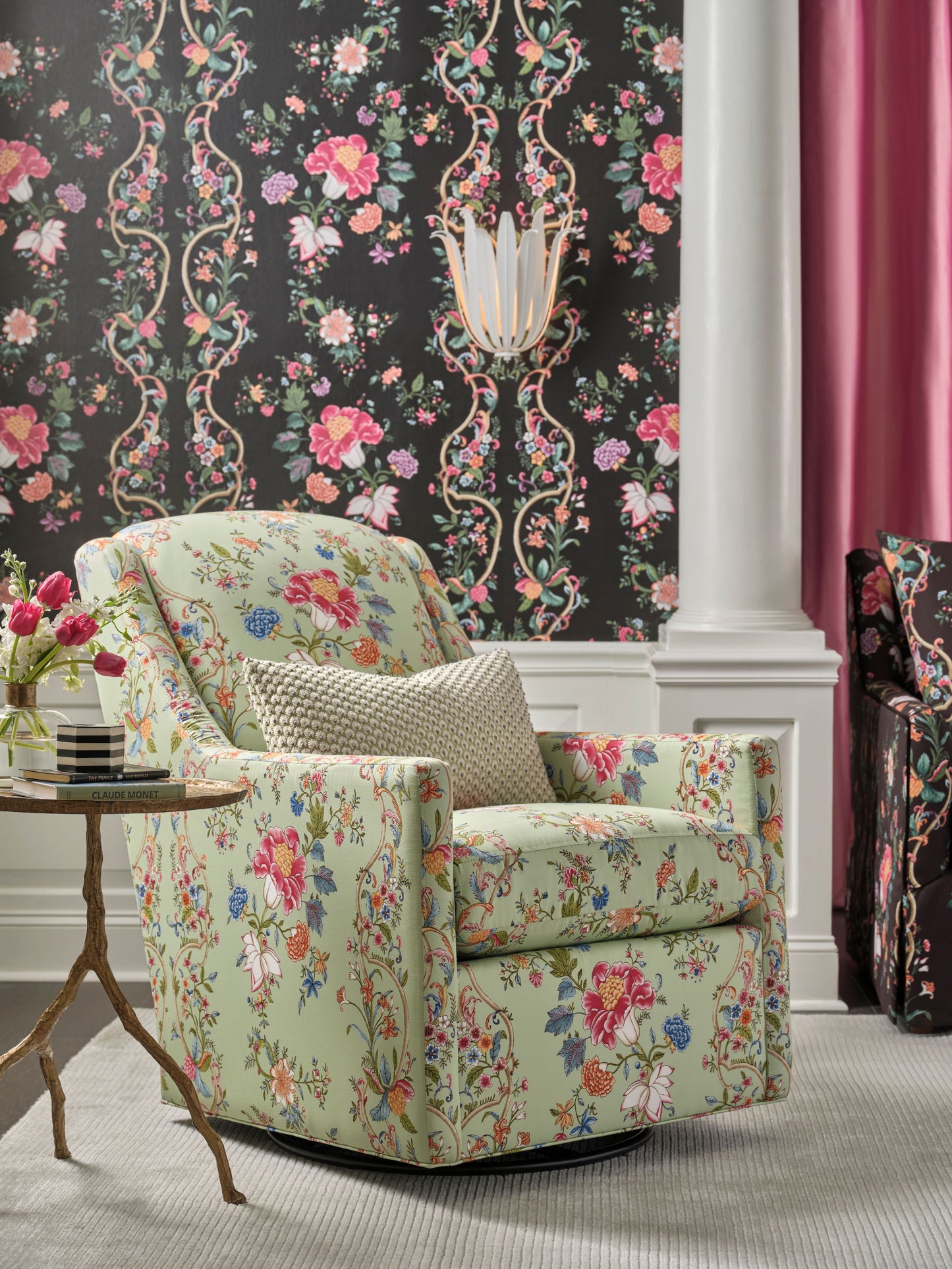 SCALAMANDRE  CAMELLIA TRELLIS FABRIC SEAFOAM POSEY   - SC 000316648 NEW SKU # SC166480003