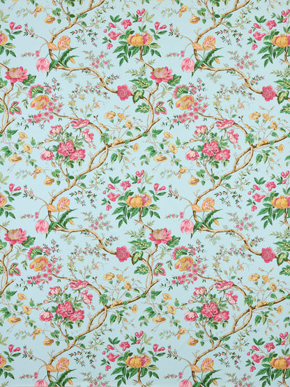 SCALAMANDRE  PERSEPHONE PRINT FABRIC SPRING SKY   - SC 000316651 NEW SKU # SC166510003
