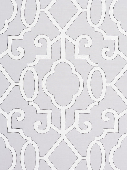 SCALAMANDRE  MING FRETWORK FABRIC PEARL GREY   - SC 000327012