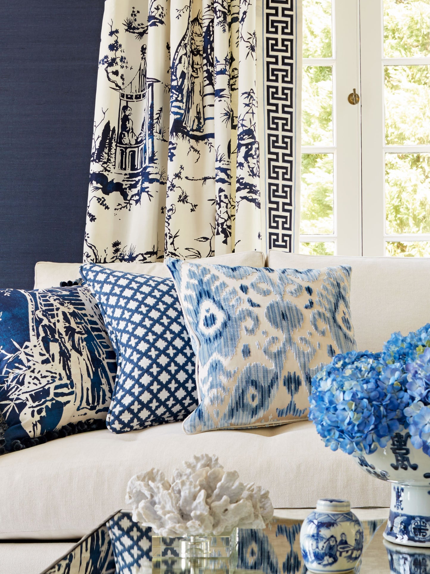 SCALAMANDRE  TASHKENT VELVET FABRIC PACIFIC   - SC 000327015 NEW SKU # SC270150003