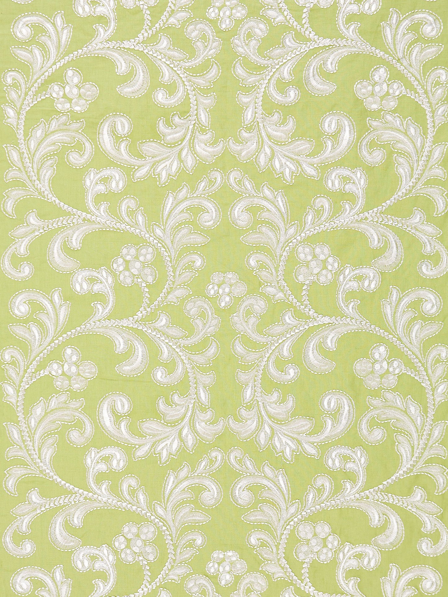 SCALAMANDRE  CHIARA EMBROIDERY FABRIC PEAR   - SC 000327029