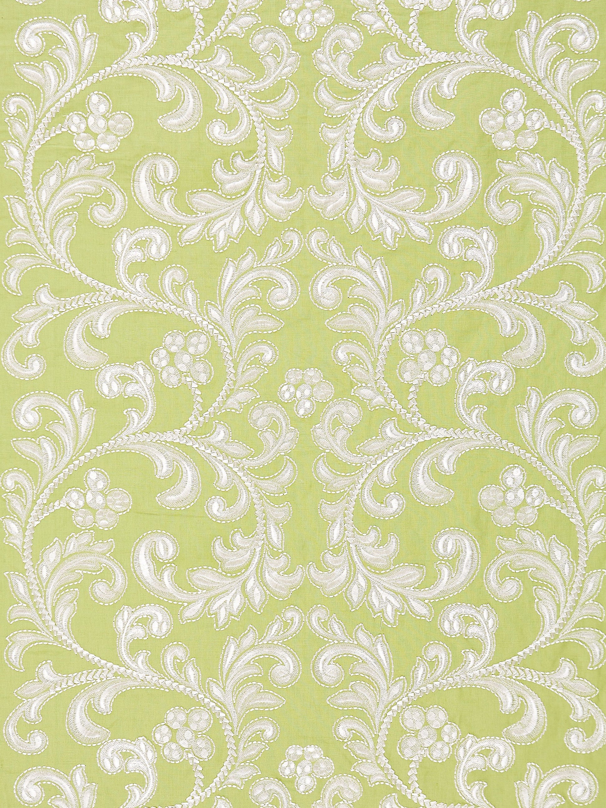 SCALAMANDRE  CHIARA EMBROIDERY FABRIC PEAR   - SC 000327029