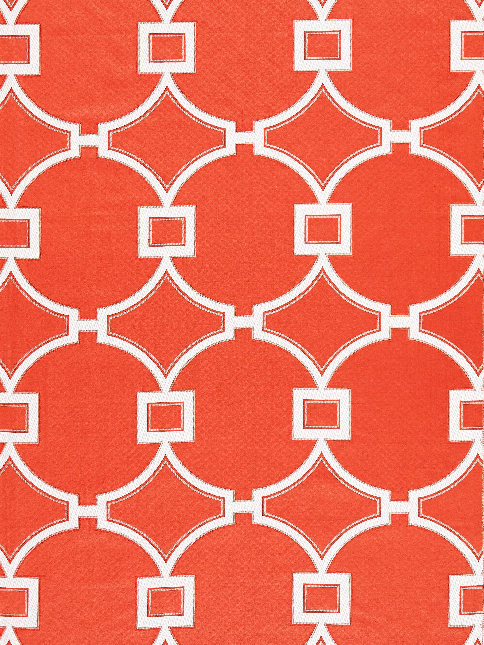 SCALAMANDRE  CIRCLE FRET FABRIC CORAL   - SC 000327072