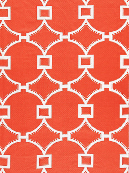 SCALAMANDRE  CIRCLE FRET FABRIC CORAL   - SC 000327072 NEW SKU # SC270720003