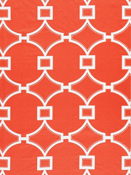 SCALAMANDRE  CIRCLE FRET FABRIC CORAL   - SC 000327072