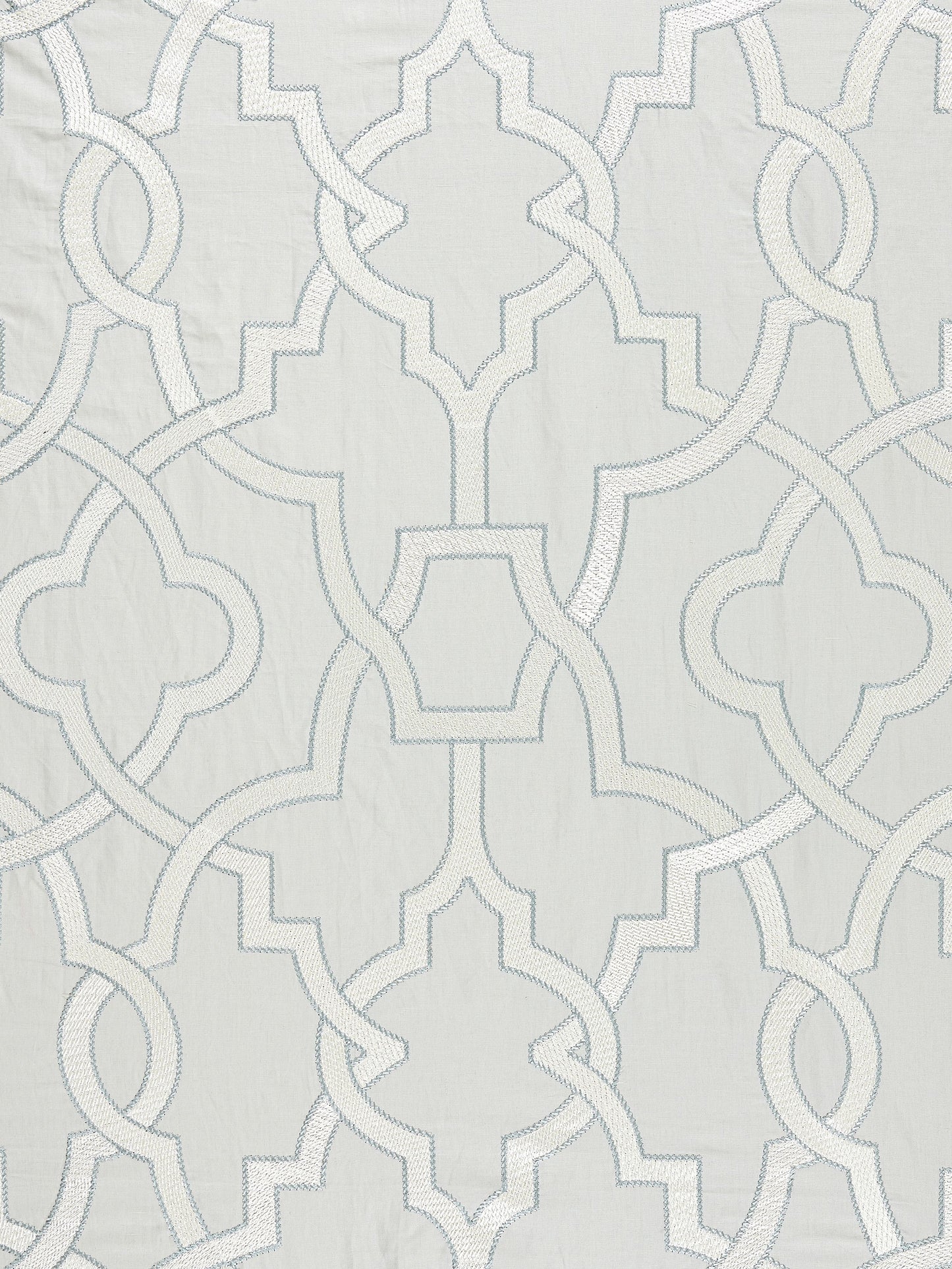 SCALAMANDRE  DAMASCUS EMBROIDERY FABRIC PEARL GREY   - SC 000327073