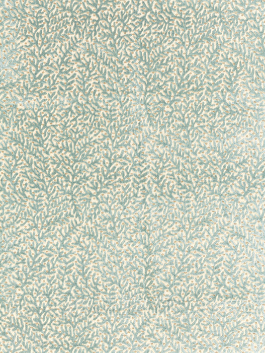 SCALAMANDRE  CORALLINA VELVET FABRIC LAGOON   - SC 000327077