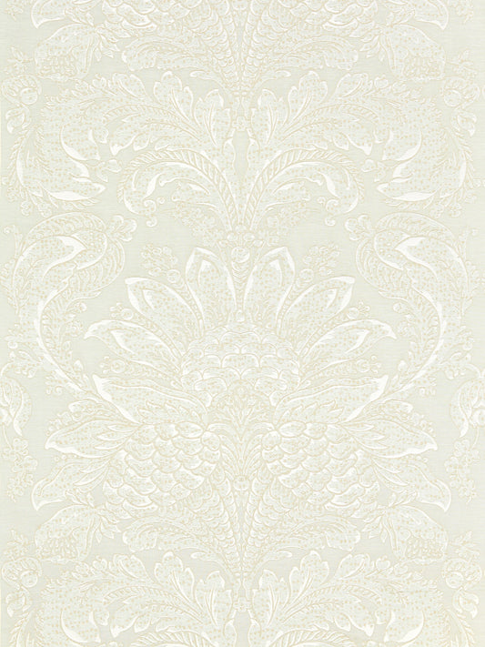 SCALAMANDRE  CARLOTTA DAMASK FABRIC MINERAL   - SC 000327081