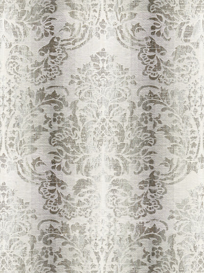 SCALAMANDRE  SORRENTO LINEN DAMASK FABRIC ZINC   - SC 000327093 NEW SKU # SC270930003