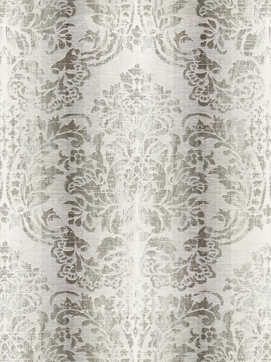 SCALAMANDRE  SORRENTO LINEN DAMASK FABRIC ZINC   - SC 000327093