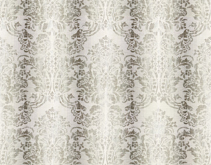 SCALAMANDRE  SORRENTO LINEN DAMASK FABRIC ZINC   - SC 000327093 NEW SKU # SC270930003