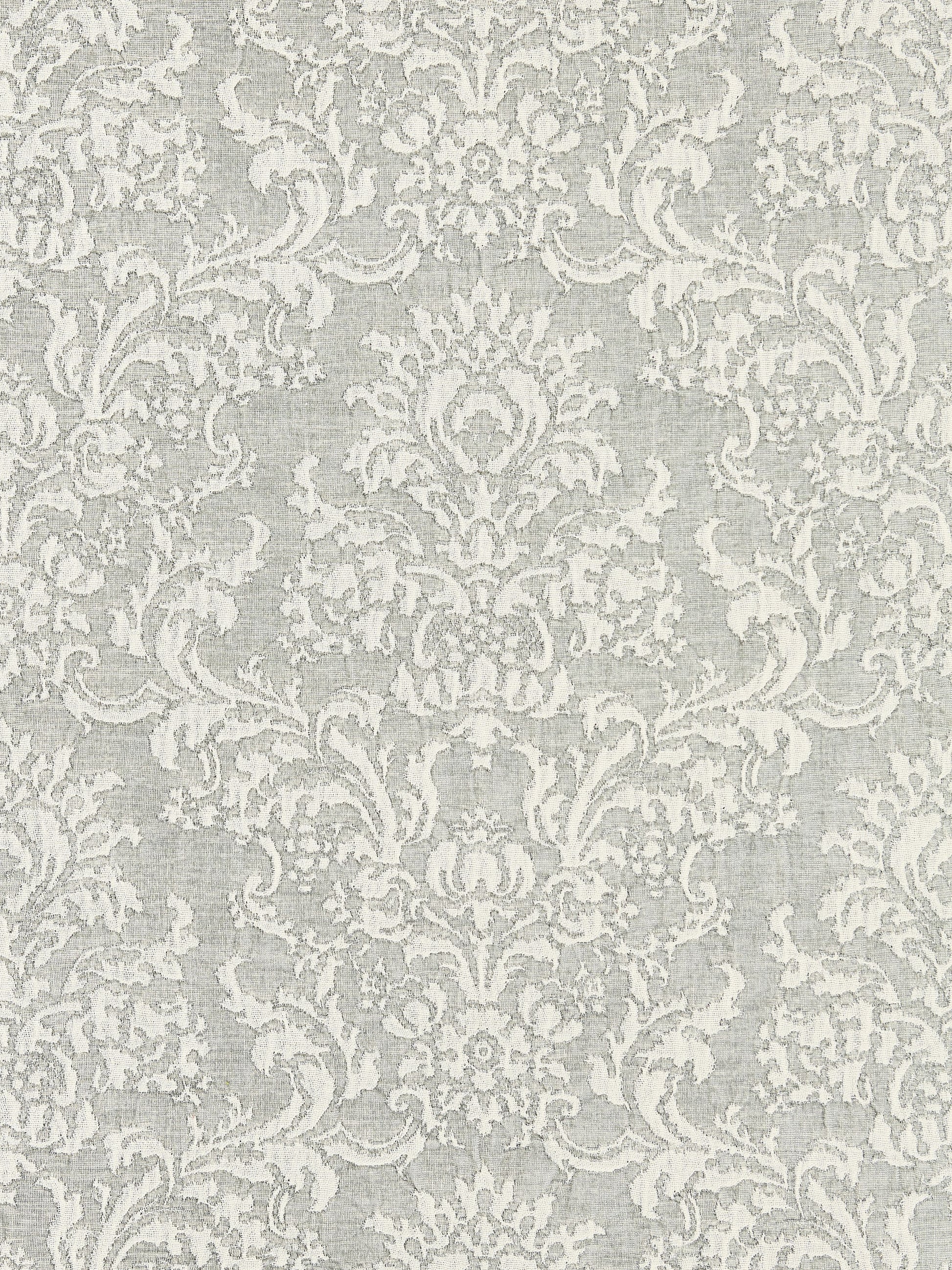 SCALAMANDRE  SAN LUCA DAMASK FABRIC PEARL GREY   - SC 000327094