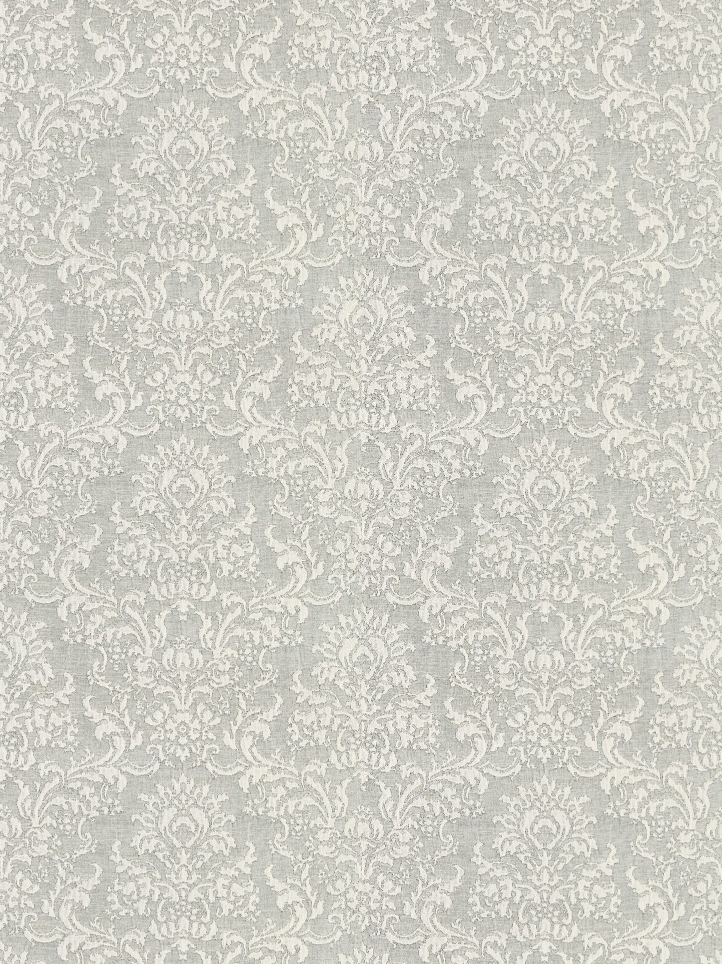 SCALAMANDRE  SAN LUCA DAMASK FABRIC PEARL GREY   - SC 000327094 NEW SKU # SC270940003
