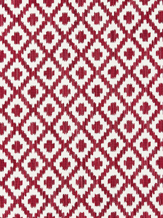 SCALAMANDRE OUTLET  FABRIC MALAY IKAT WEAVE  FABRIC RASPBERRY   - SC 000327098