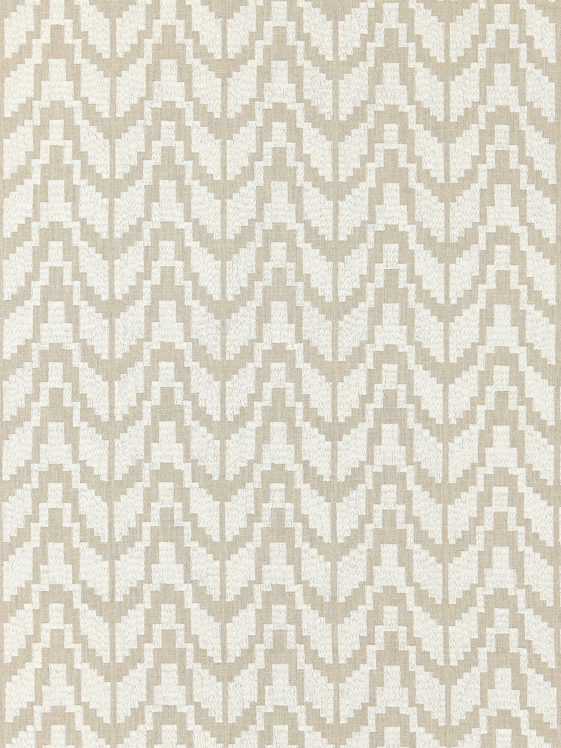 SCALAMANDRE  CHEVRON EMBROIDERY FABRIC FLAX   - SC 000327103