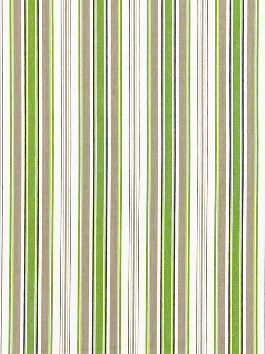 SCALAMANDRE OUTLET  FABRIC ANDOVER COTTON STRIPE  FABRIC GREEN TEA   - SC 000327113