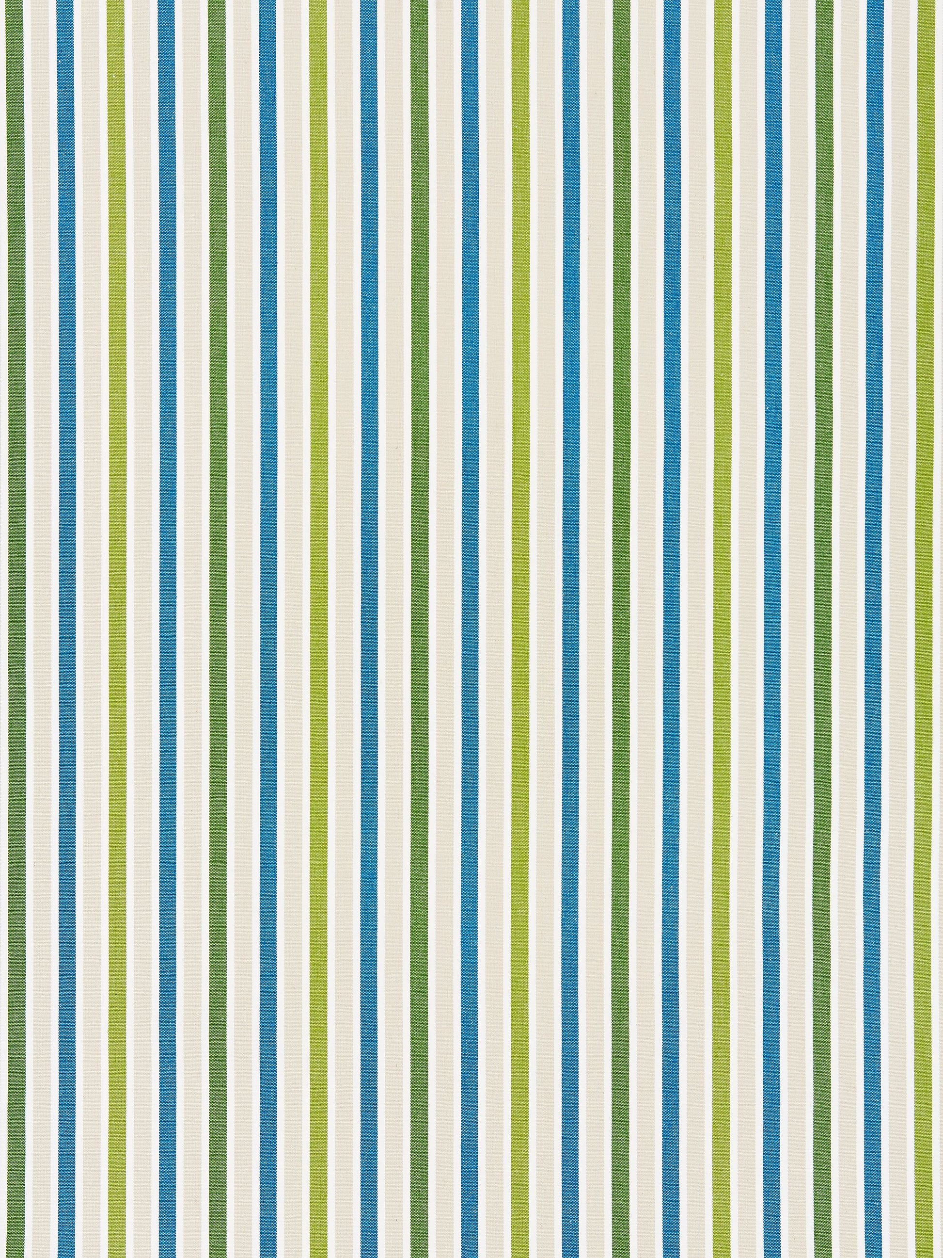 SCALAMANDRE  LEEDS COTTON STRIPE FABRIC OCEAN PALM   - SC 000327114