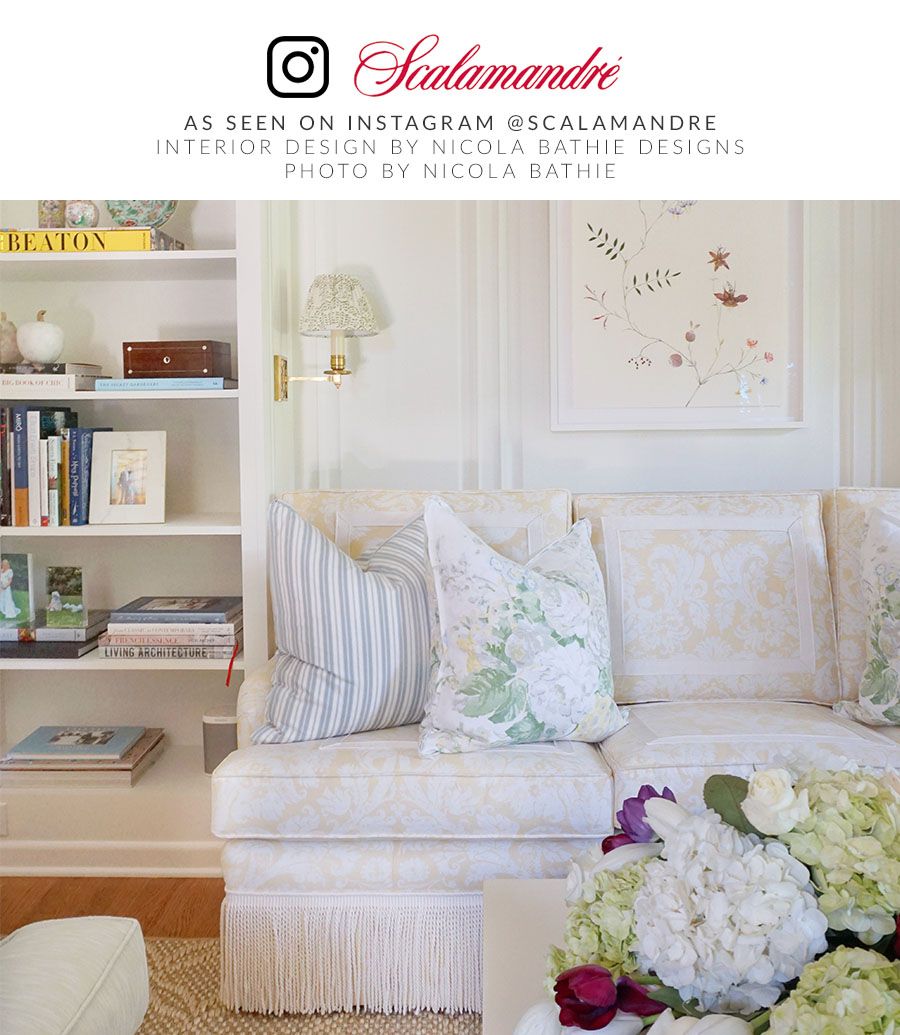 SCALAMANDRE  DEVON TICKING STRIPE FABRIC MINERAL   - SC 000327115 NEW SKU # SC271150003