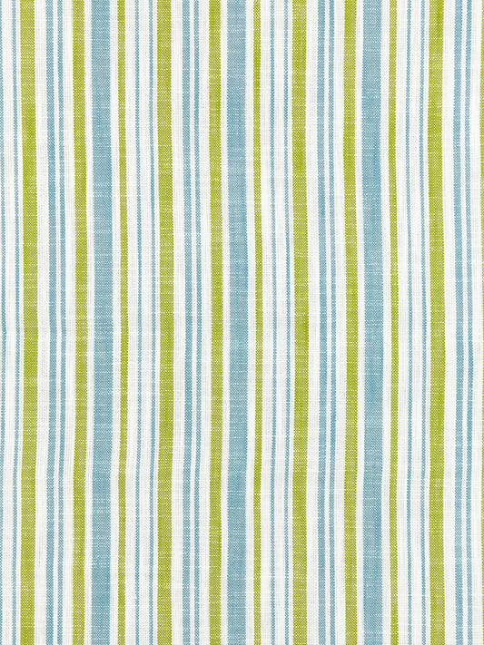 SCALAMANDRE  PEMBROKE STRIPE FABRIC OCEAN PALM   - SC 000327116