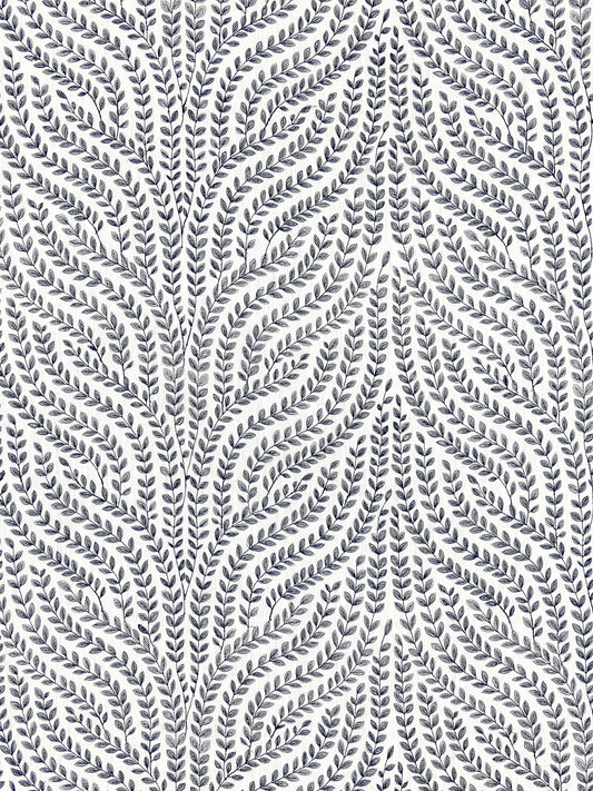 SCALAMANDRE  WILLOW VINE EMBROIDERY FABRIC NAVY   - SC 000327125