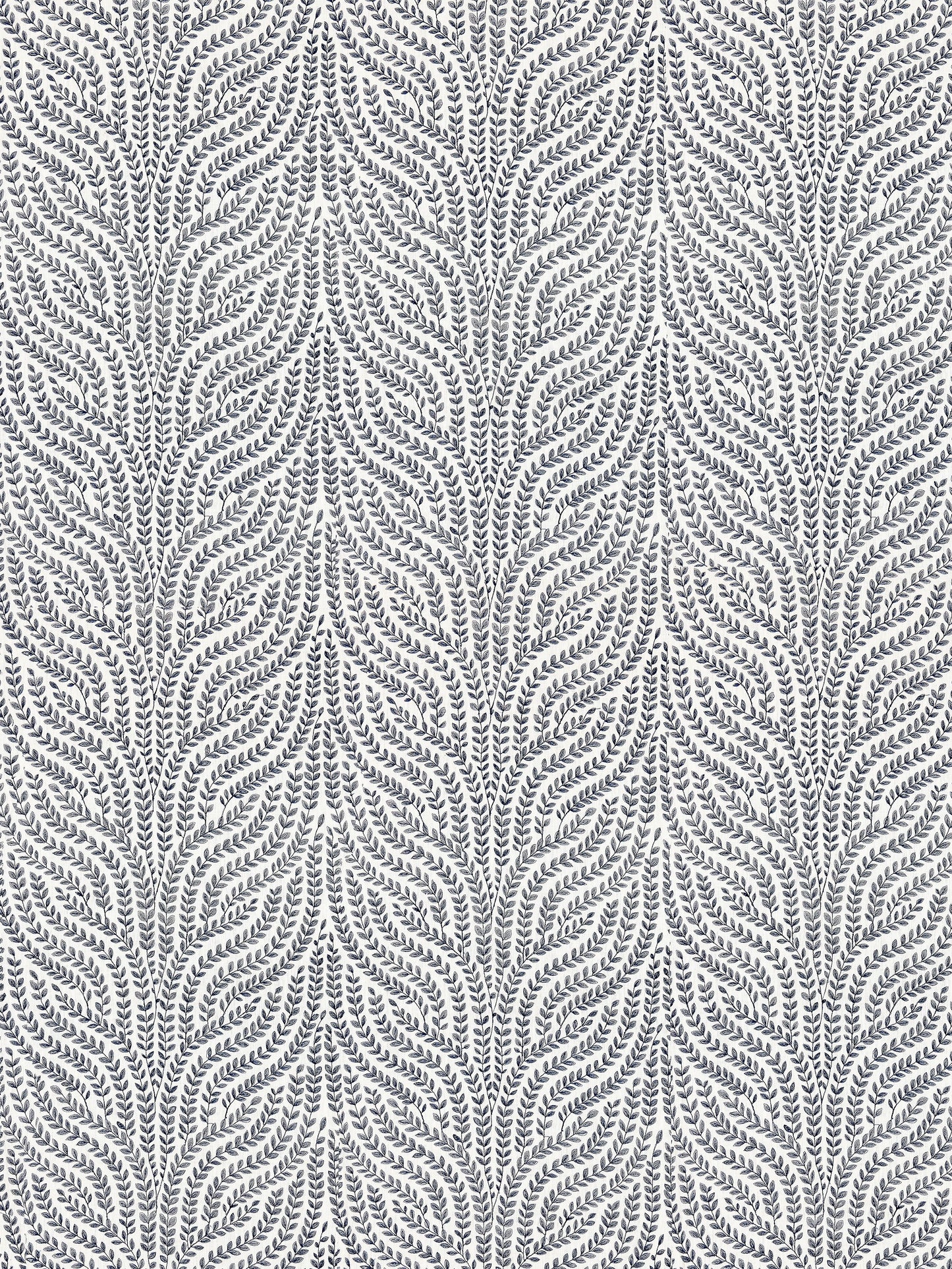 SCALAMANDRE  WILLOW VINE EMBROIDERY FABRIC NAVY   - SC 000327125 NEW SKU # SC271250003