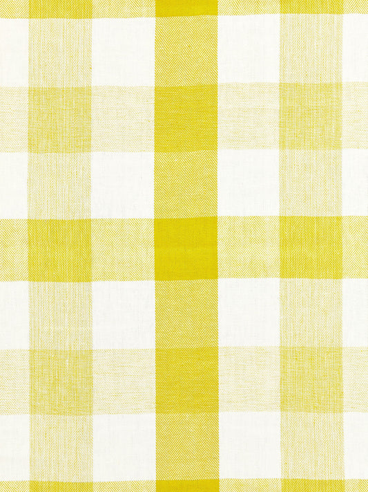 SCALAMANDRE  WESTPORT LINEN PLAID FABRIC CITRON   - SC 000327135