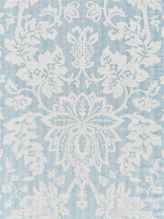 SCALAMANDRE  METALLINE DAMASK FABRIC BLUESTONE   - SC 000327136