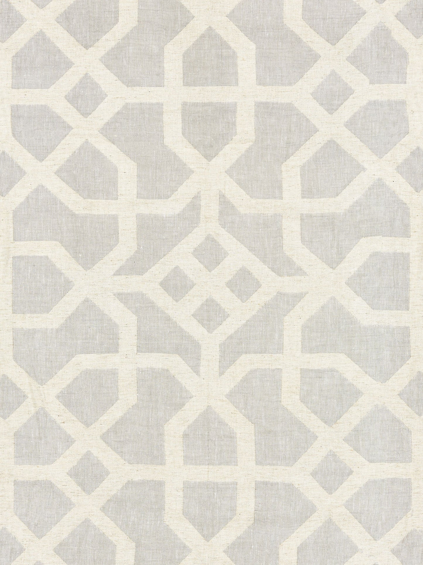 SCALAMANDRE  LINEN LATTICE FABRIC NICKEL & GREIGE   - SC 000327149