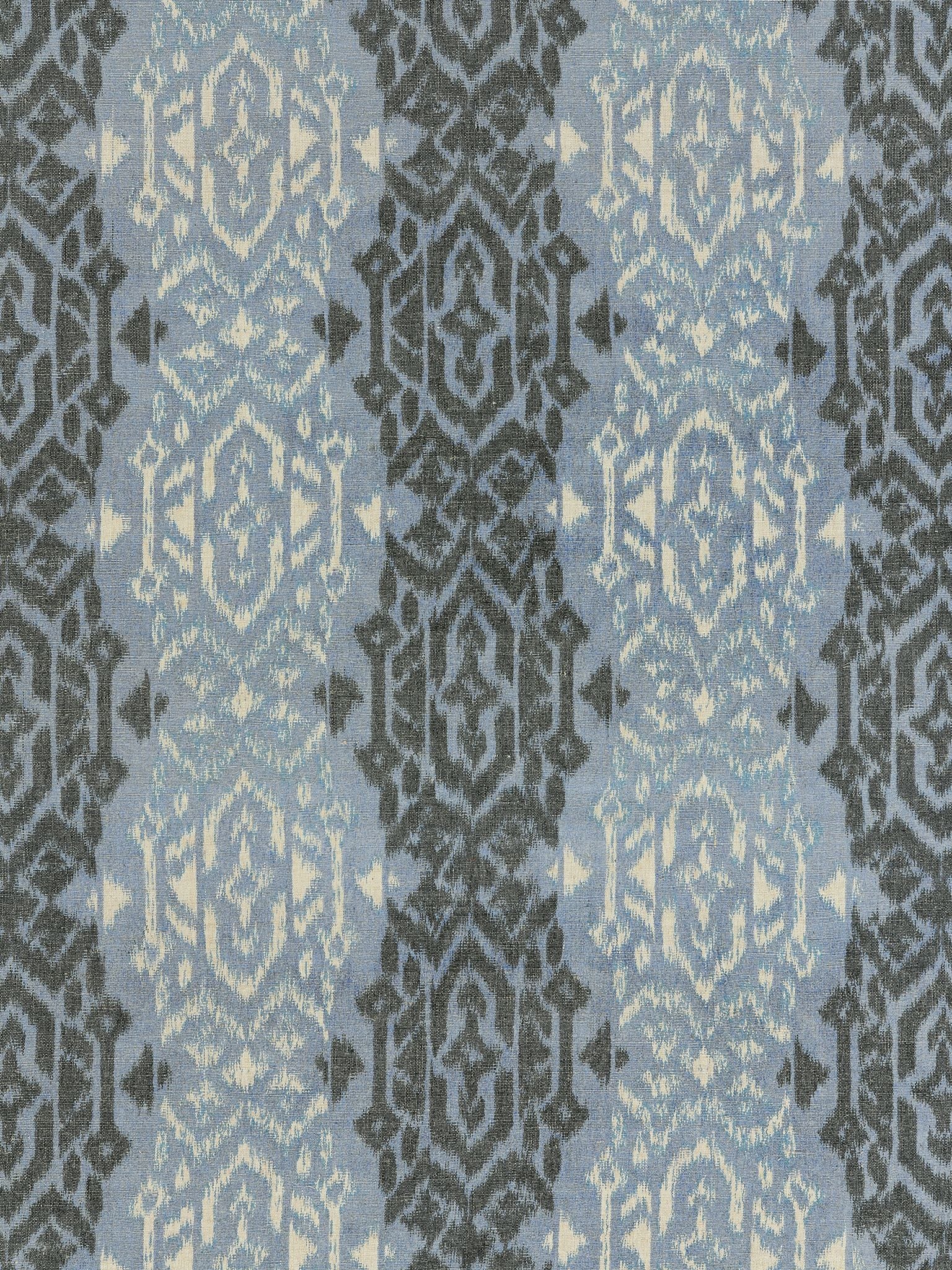 SCALAMANDRE  SUMATRA IKAT WEAVE FABRIC INDIGO   - SC 000327167