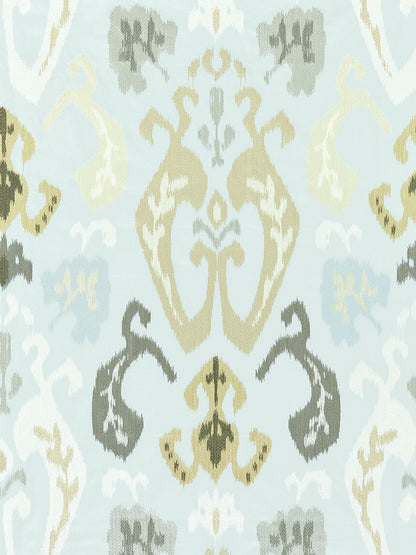 SCALAMANDRE  MANDALAY IKAT EMBROIDERY FABRIC MINERAL   - SC 000327172 NEW SKU # SC271720003