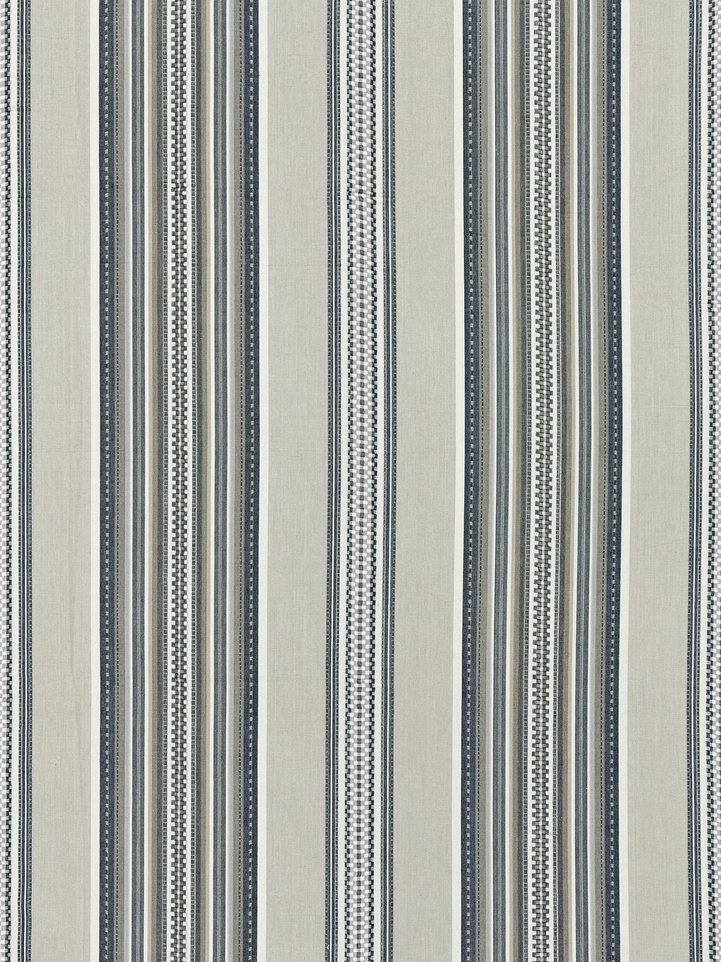 SCALAMANDRE  CYRUS COTTON STRIPE FABRIC STONE   - SC 000327180