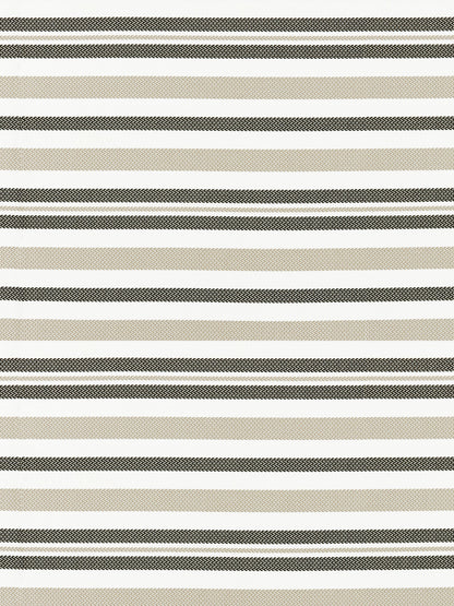 Beige, tan and charcoal braided striped fabric pattern; horizontal bands suitable for upholstery or decor.