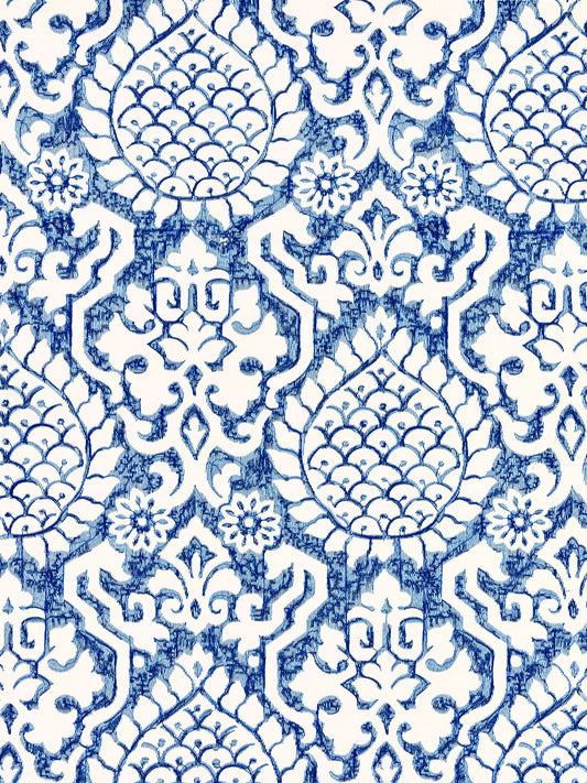 SCALAMANDRE  SURAT EMBROIDERY FABRIC PORCELAIN   - SC 000327217