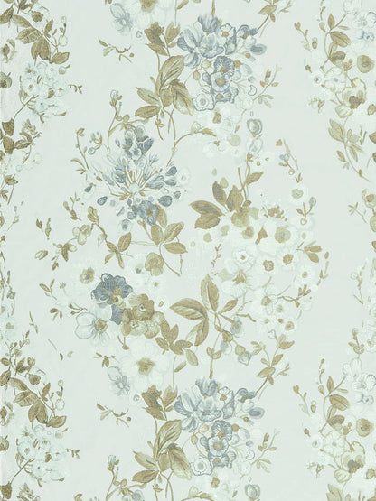 SCALAMANDRE  ANTONELLA LAMPAS FABRIC GREY GARDEN   - SC 000327224 NEW SKU # SC272240003