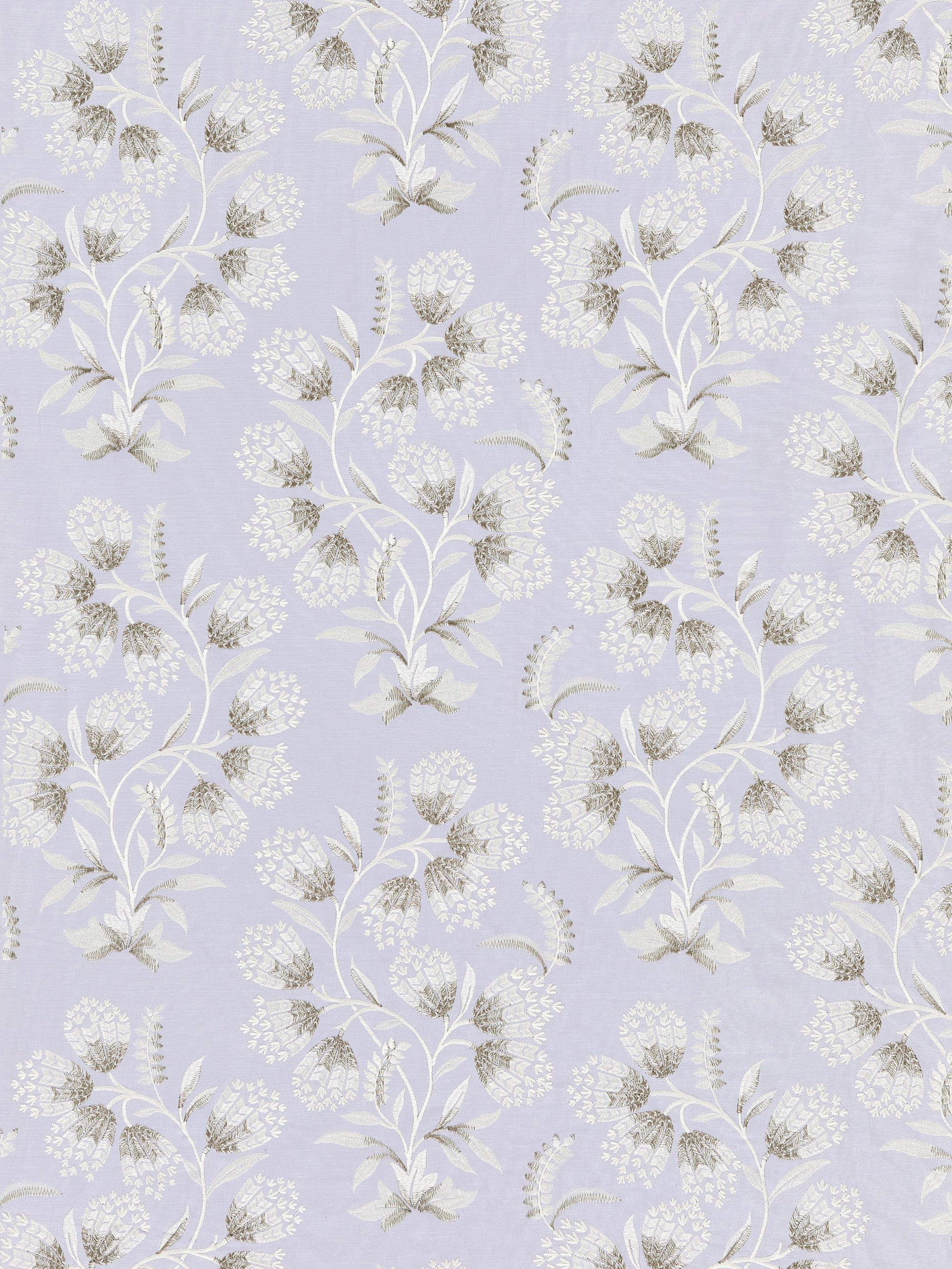 SCALAMANDRE  HANA EMBROIDERY FABRIC LILAC   - SC 000327233