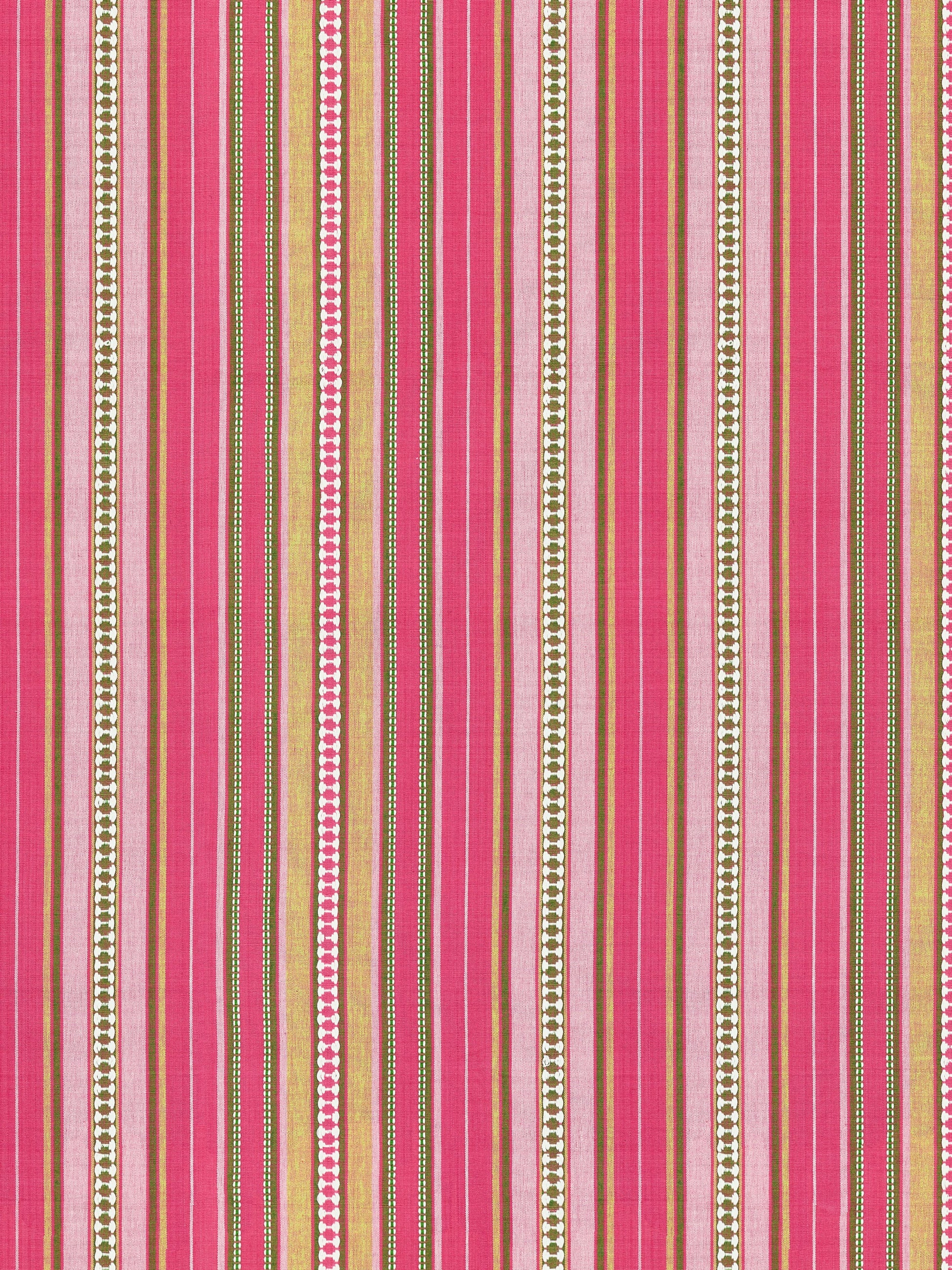 SCALAMANDRE  NILE STRIPE FABRIC ROSE GARDEN   - SC 000327253