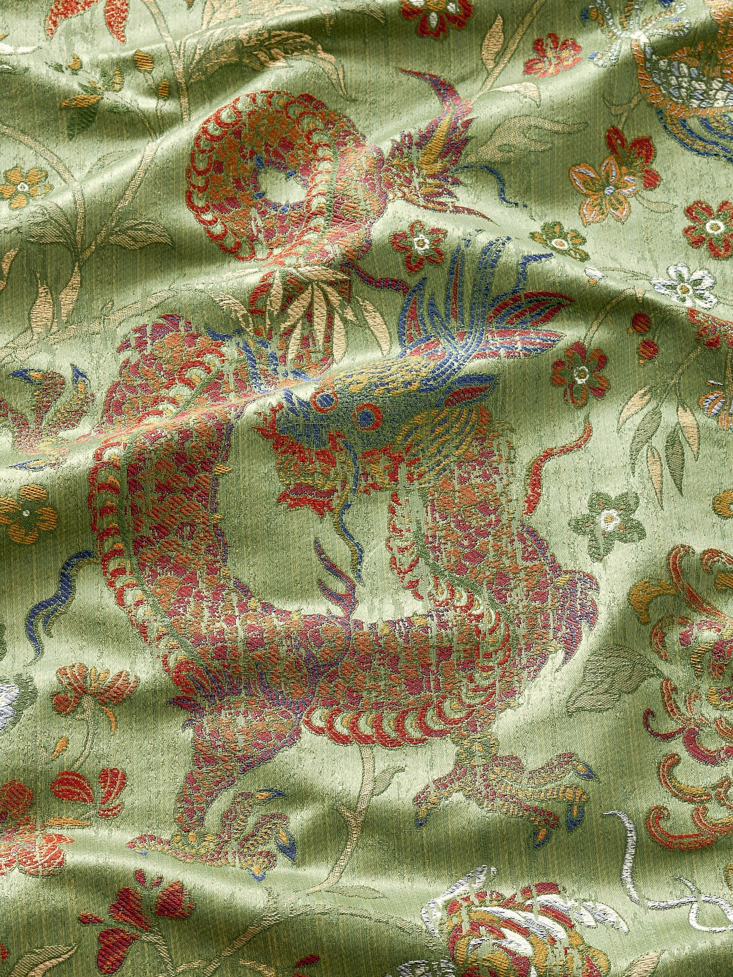 SCALAMANDRE  DRAGON TABLEAU FABRIC SPRING MULTI   - SC 000327327