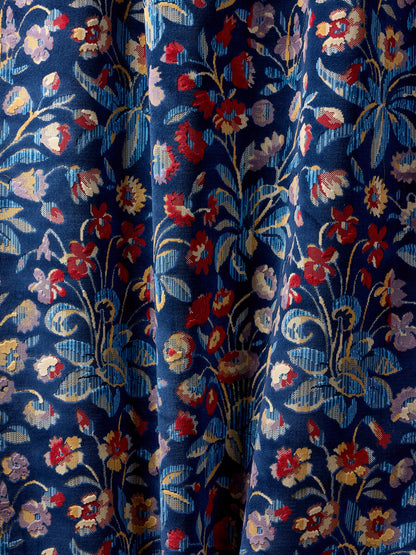 SCALAMANDRE  MILLEFLEUR VELVET FABRIC NAVY LILAC   - SC 000327328 NEW SKU # SC273280003