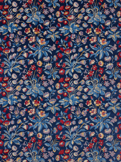 SCALAMANDRE  MILLEFLEUR VELVET FABRIC NAVY LILAC   - SC 000327328 NEW SKU # SC273280003