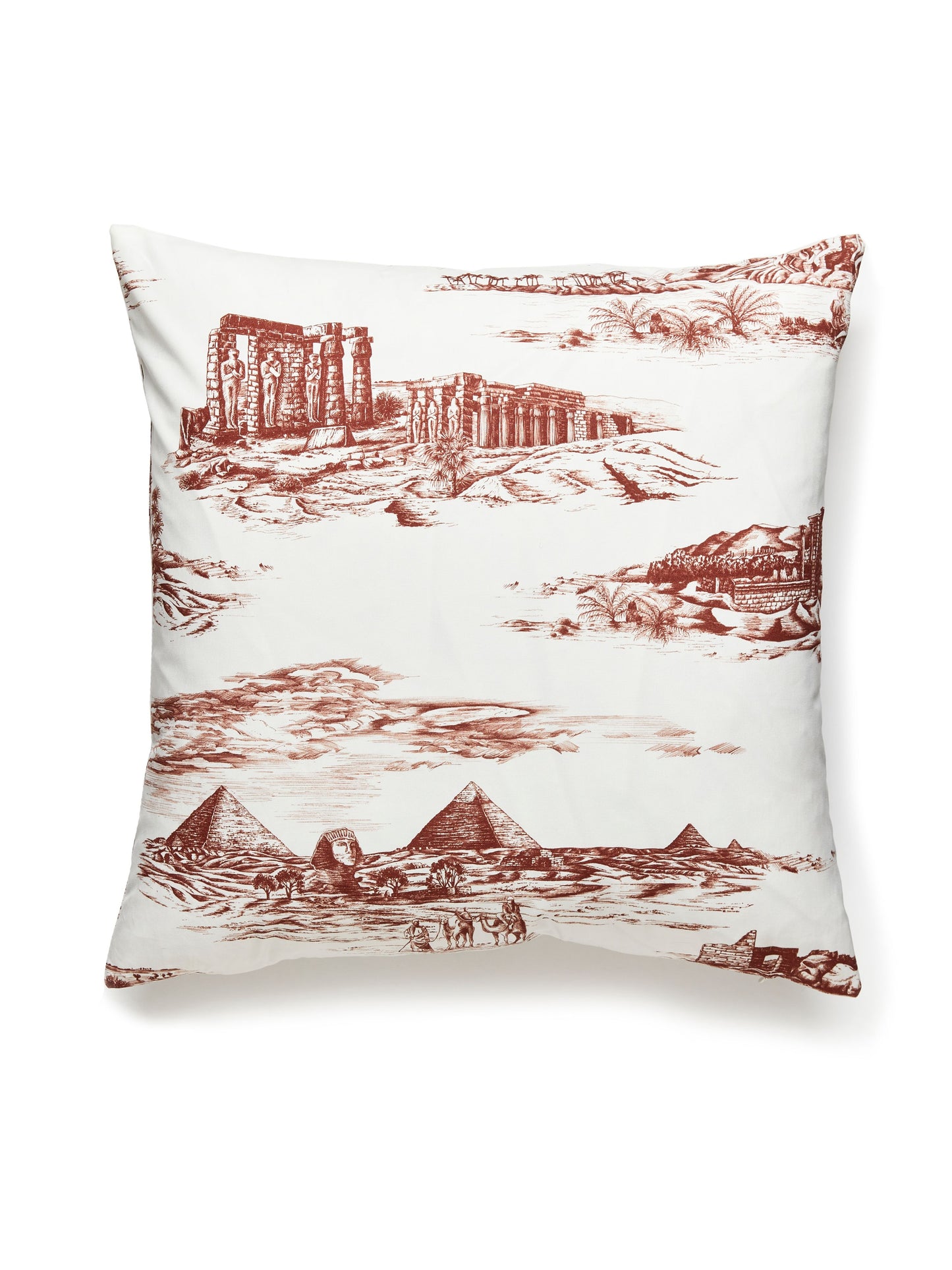 SCALAMANDRE PILLOWS   SCENIC 
TOILE SQUARE    - SC 0003CAIRPILL