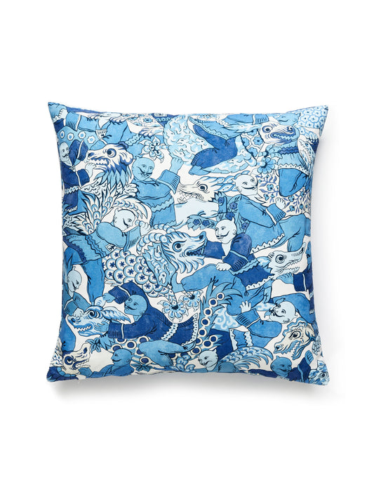 SCALAMANDRE PILLOWS   BIRD / ANIMAL 
CHINOISERIE 
SCENIC SQUARE    - SC 0003DRAGPILL NEW SKU # SCDRAGPILL0003