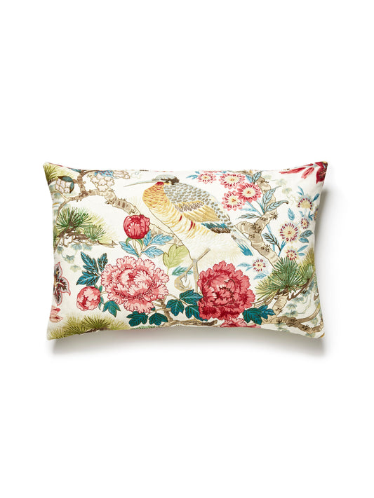 SCALAMANDRE PILLOWS   BIRD / ANIMAL 
BOTANICAL / FOLIAGE 
CHINOISERIE LUMBAR    - SC 0003LBDK16601 NEW SKU # SCLBDK166010003