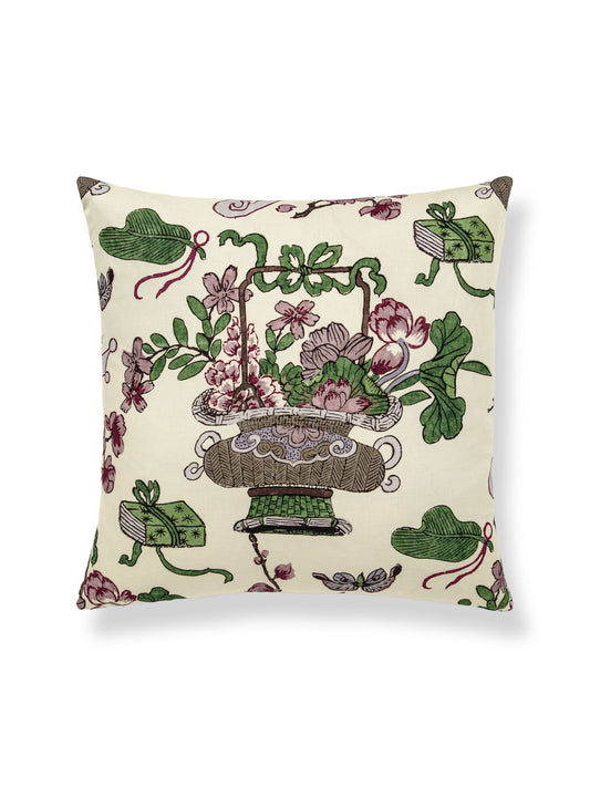 SCALAMANDRE PILLOWS   BOTANICAL / FOLIAGE 
CHINOISERIE 
FLORAL SQUARE    - SC 0003SDDK16591 NEW SKU # SCSDDK165910003