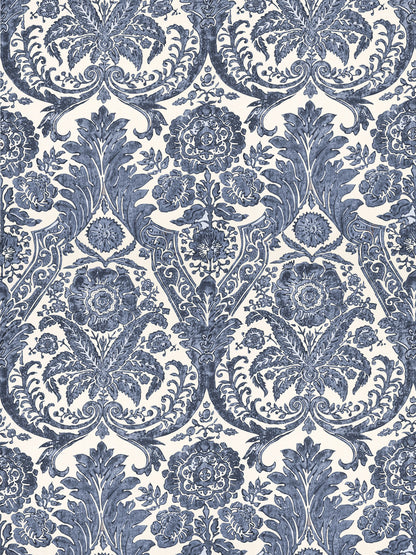 SCALAMANDRE  LUCIANA DAMASK PRINT DAMASK DENIM   - SC 0003WP88354 NEW SKU # SCWP883540003